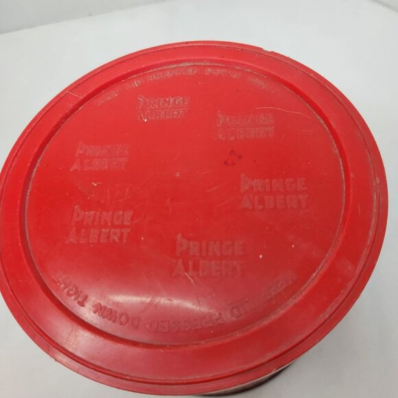 Vintage Prince Albert Tobacco Tin Can 14 Oz Red With Lid - Picture 4 of 6